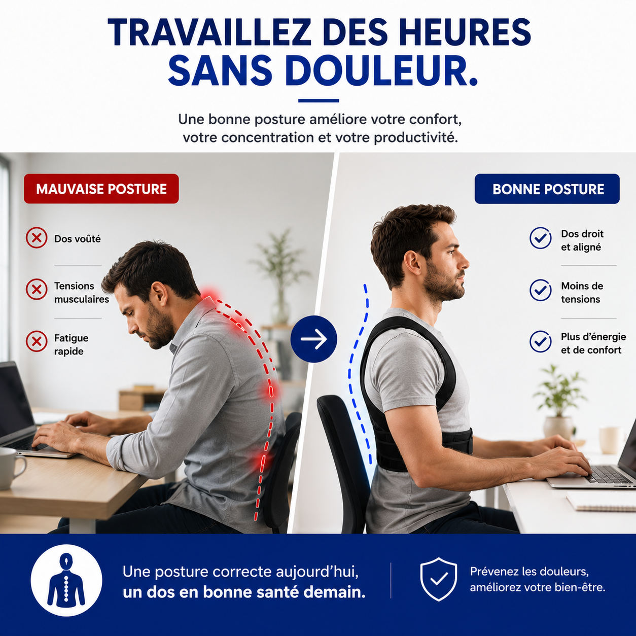 Correcteur de Posture Réglable
