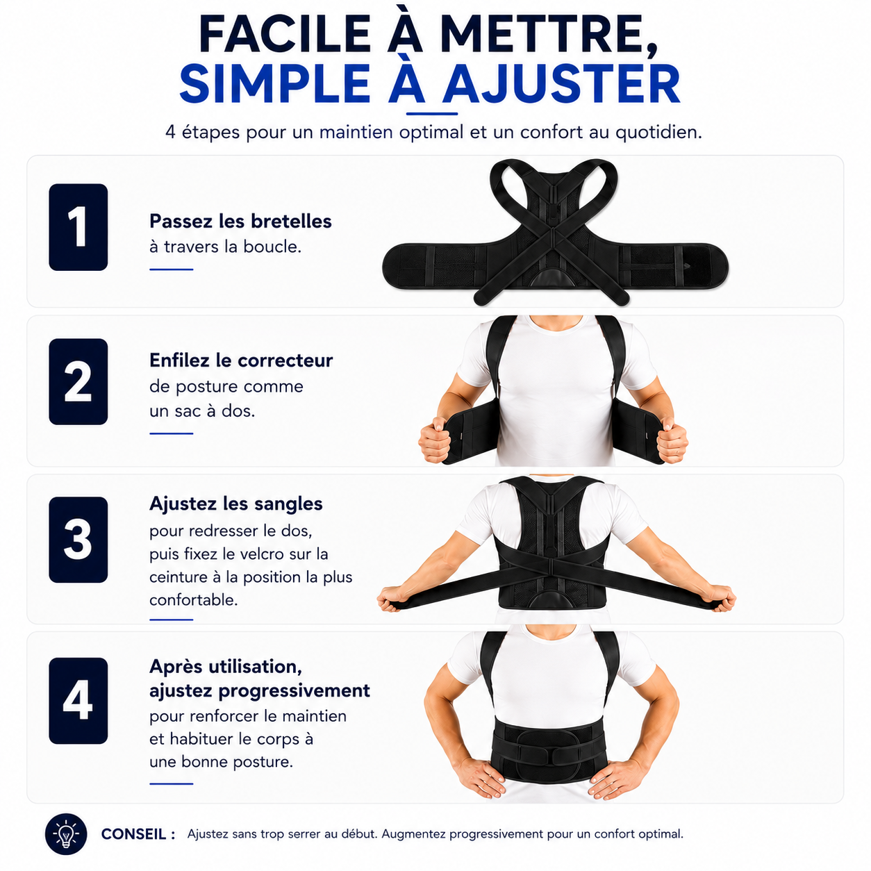 Correcteur de Posture Réglable